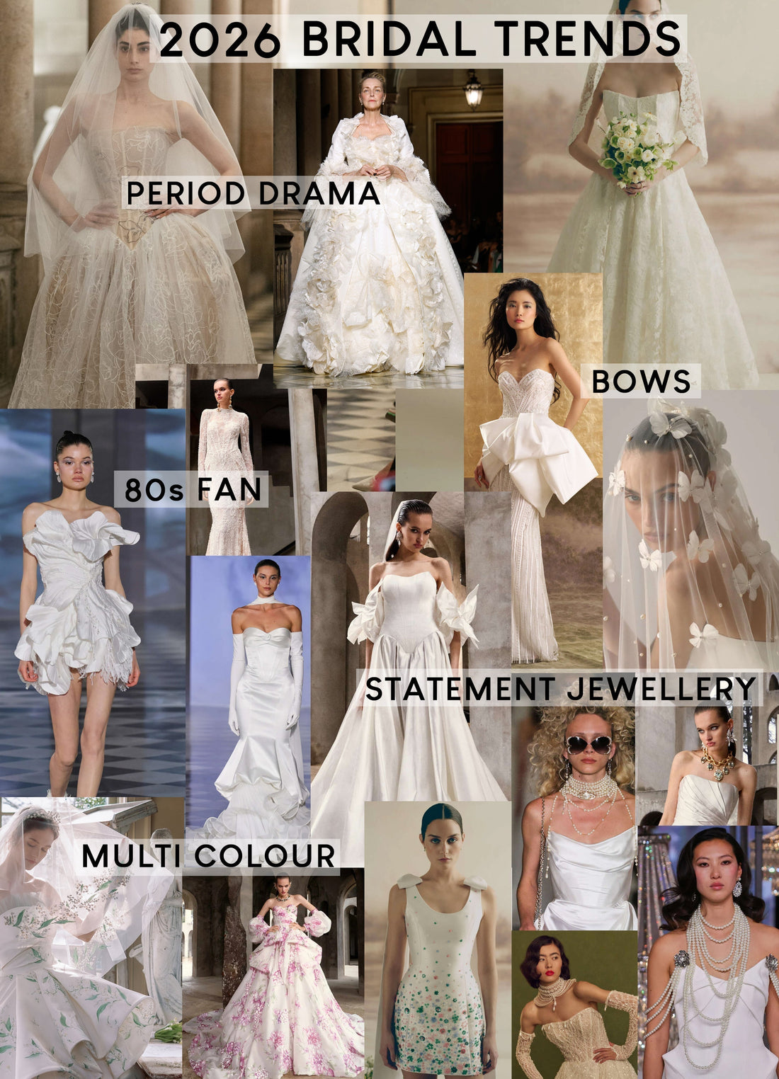 2026 bridal fashion trends from New York Luxury Bridal Fashion Week & Barcelona Bridal Fashion Week.