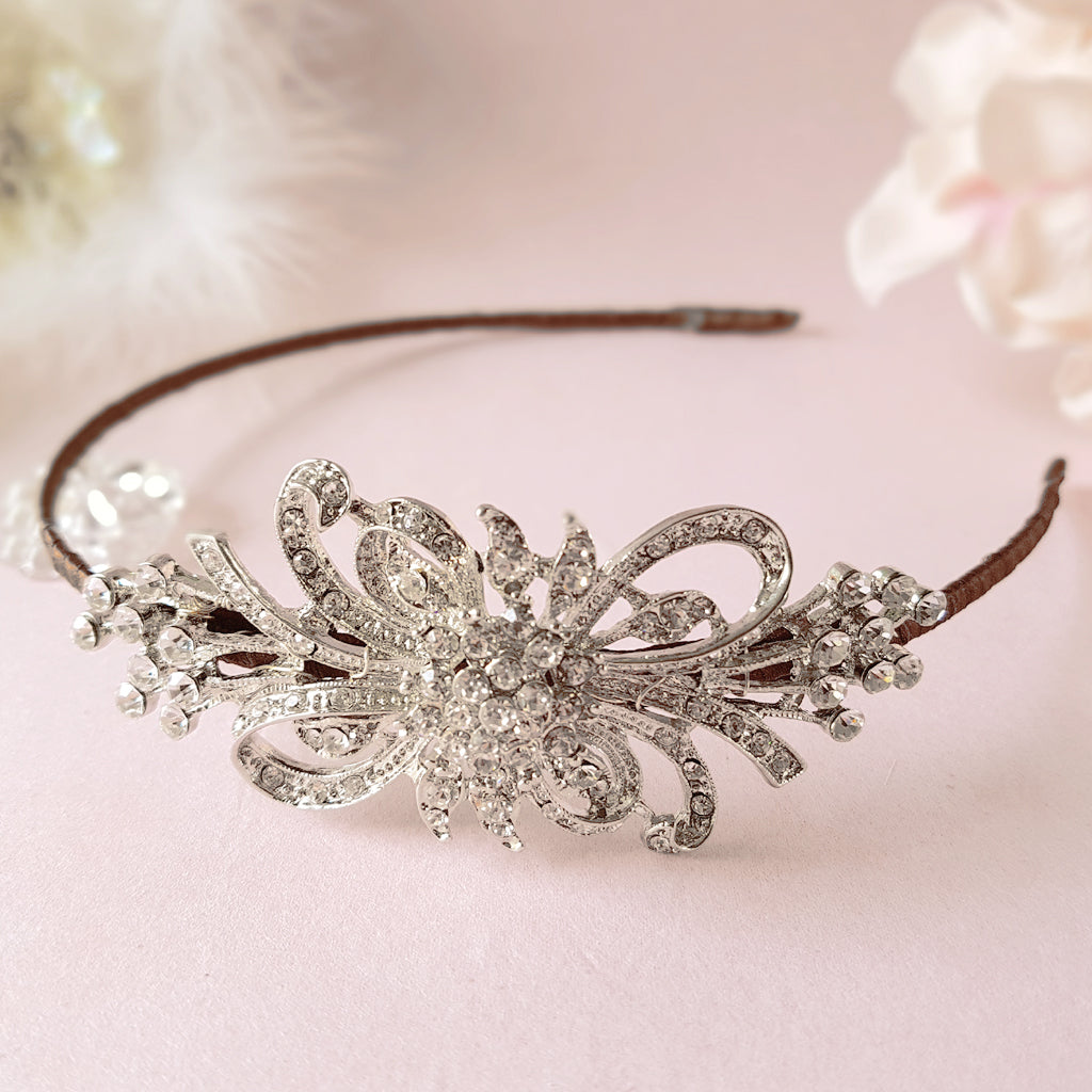 First Love Crystal Bow Bridal Headband
