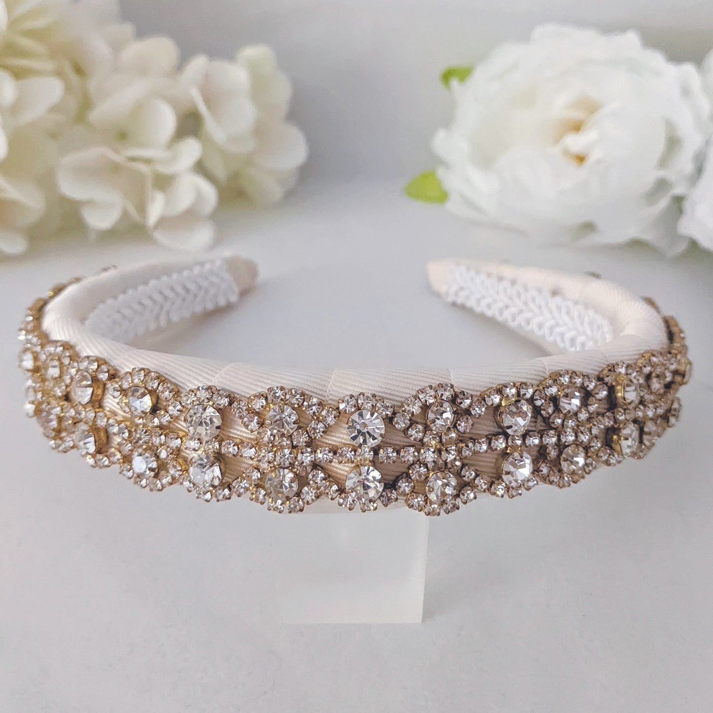 Iris Gold Crystal Padded Headband