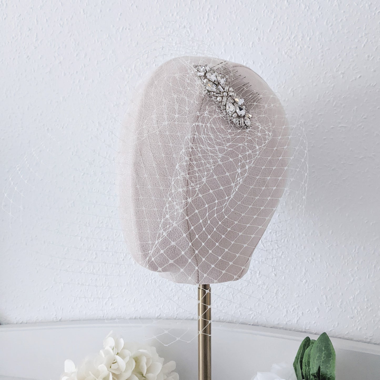 Sophia Crystal Birdcage Veil