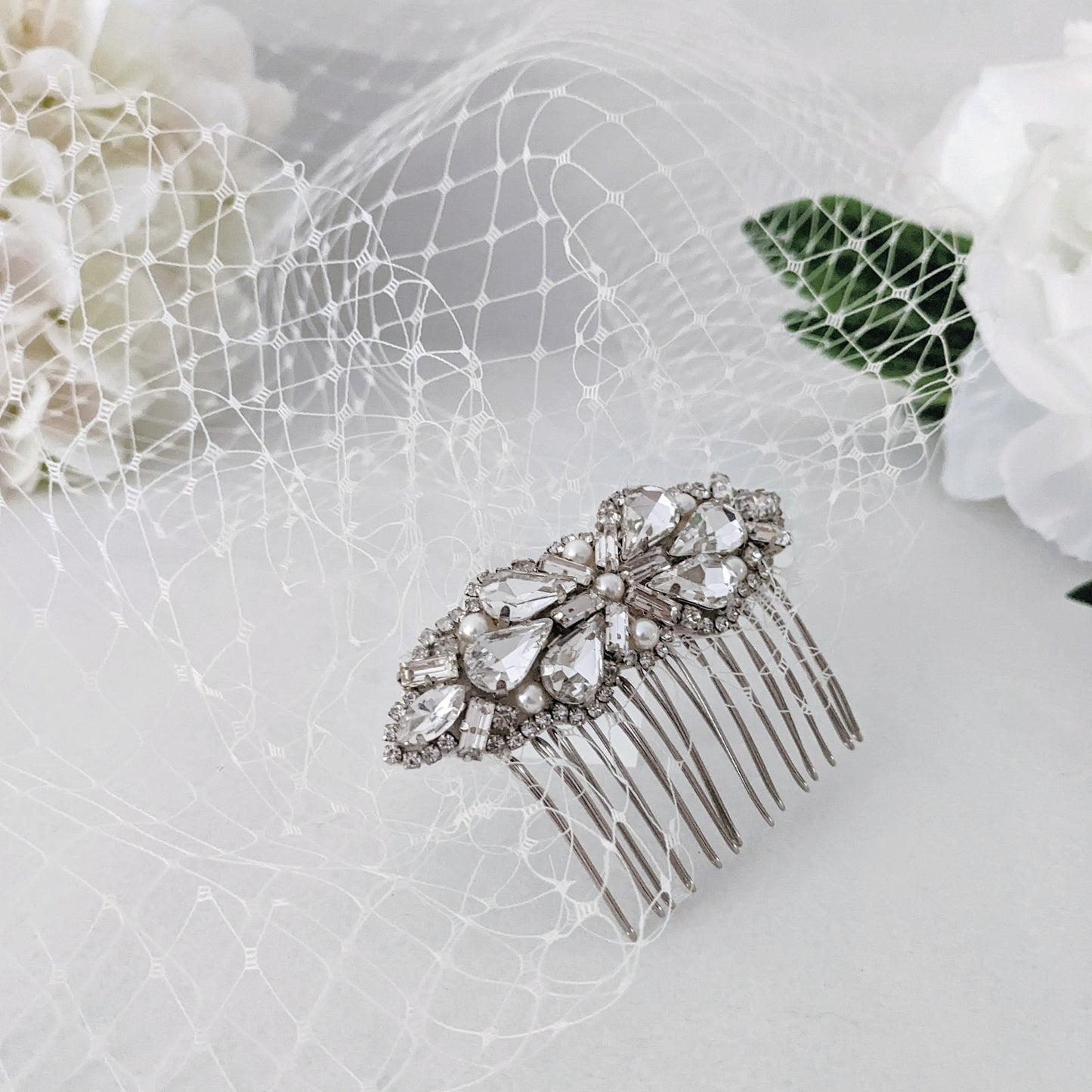 Sophia Crystal Birdcage Veil