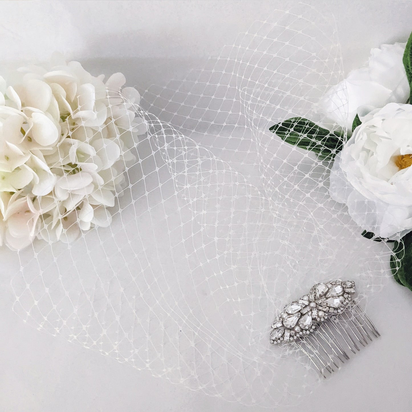 Sophia Crystal Birdcage Veil