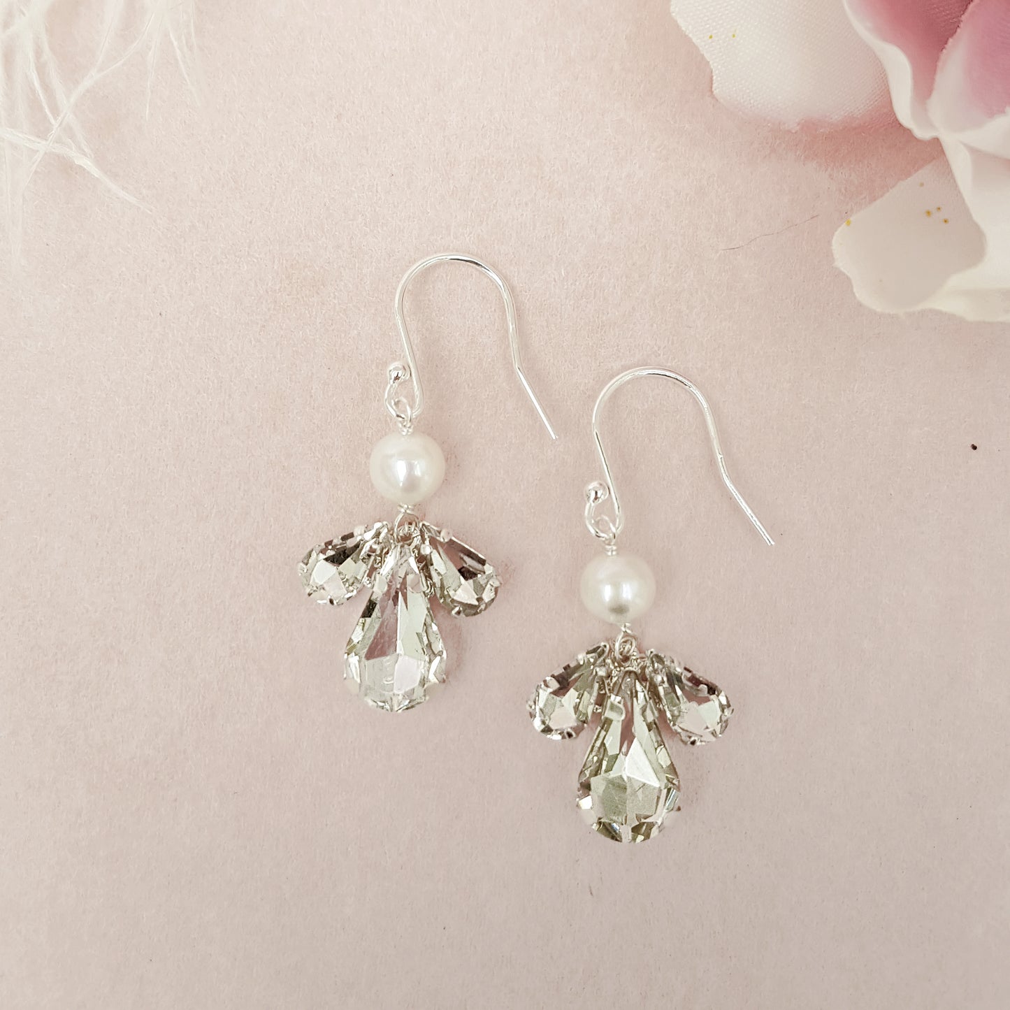Starlet Crystal Fan Bridal Earrings