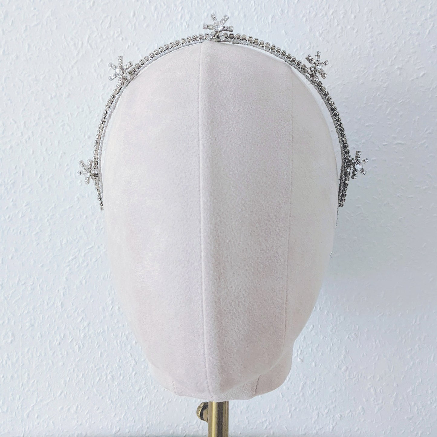 Modern celestial star tiara for brides designed & handmade by Susie Warner.