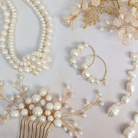 2025 New jewellery & bridal hair accessories collection for brides designed & handmade by Susie Warner.