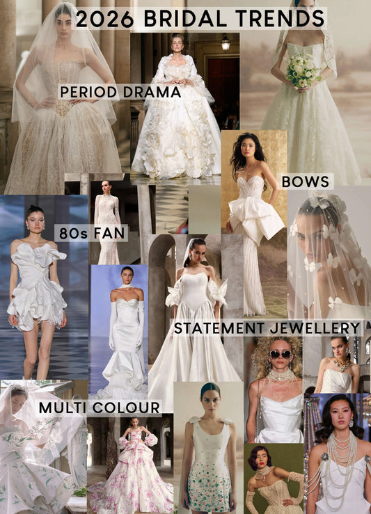 2026 bridal fashion trends from New York Luxury Bridal Fashion Week & Barcelona Bridal Fashion Week.