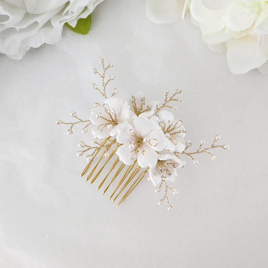 Aurora Wild Flower Bridal Hair Comb