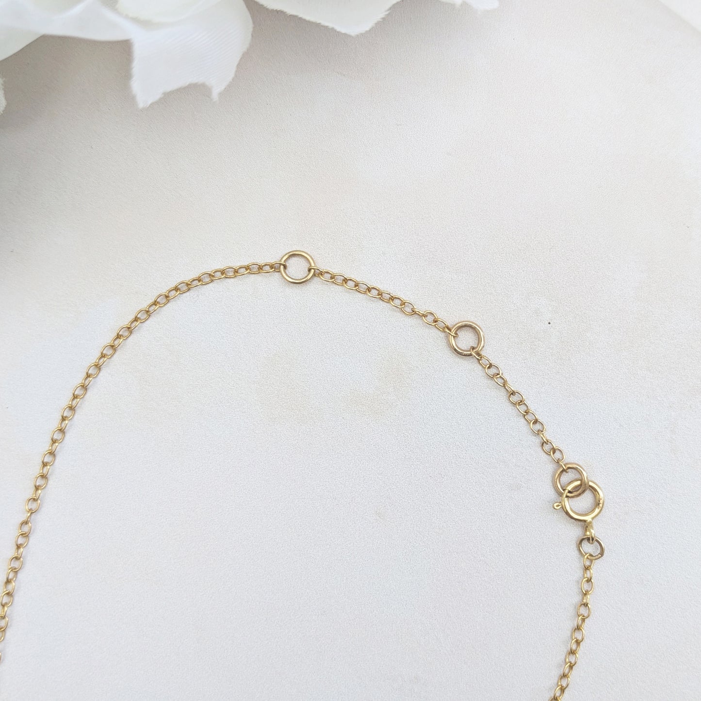 Adjustable small pearl cluster pendant necklace for brides & bridesmaids designed & handmade by Susie Warner.