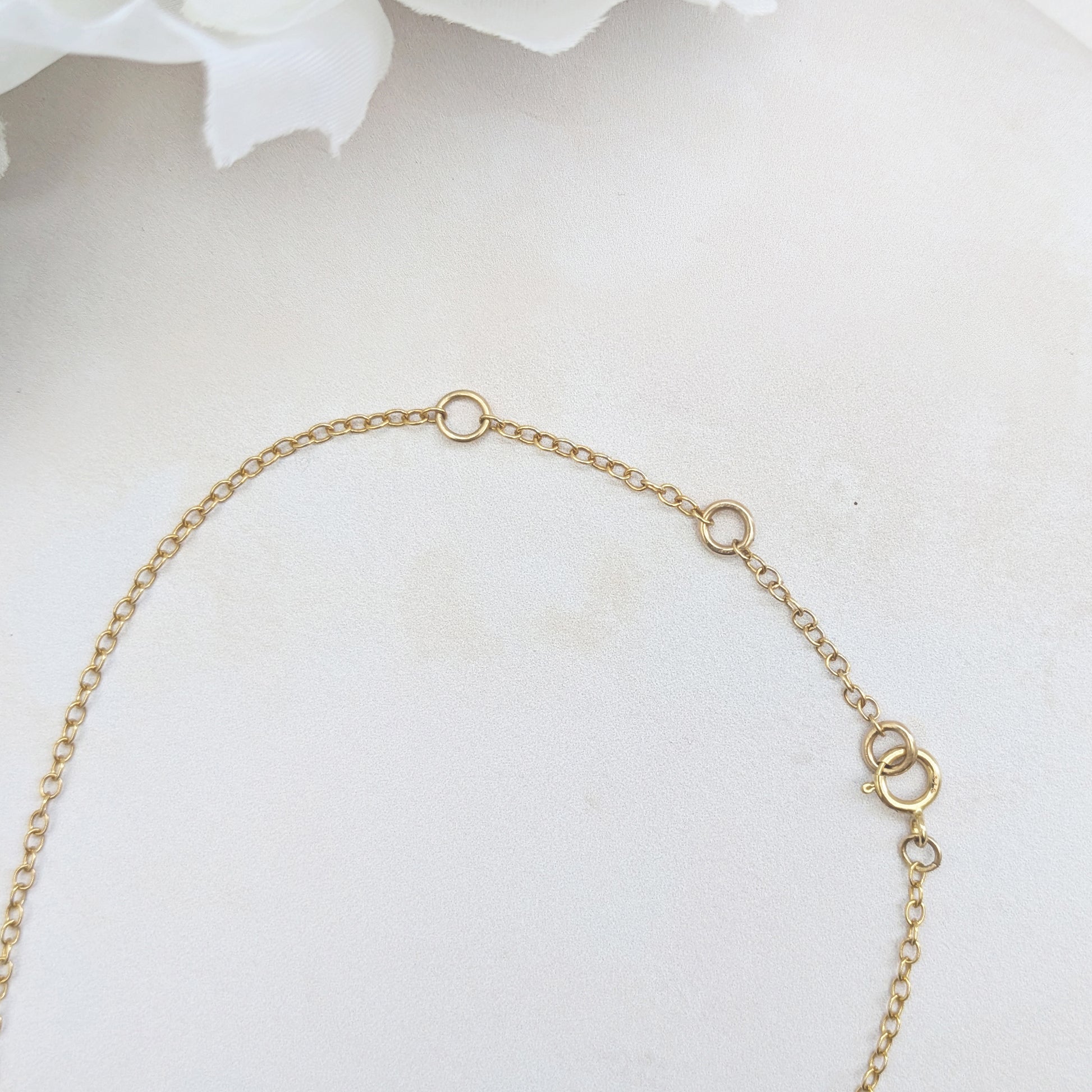 Adjustable small pearl cluster pendant necklace for brides & bridesmaids designed & handmade by Susie Warner.