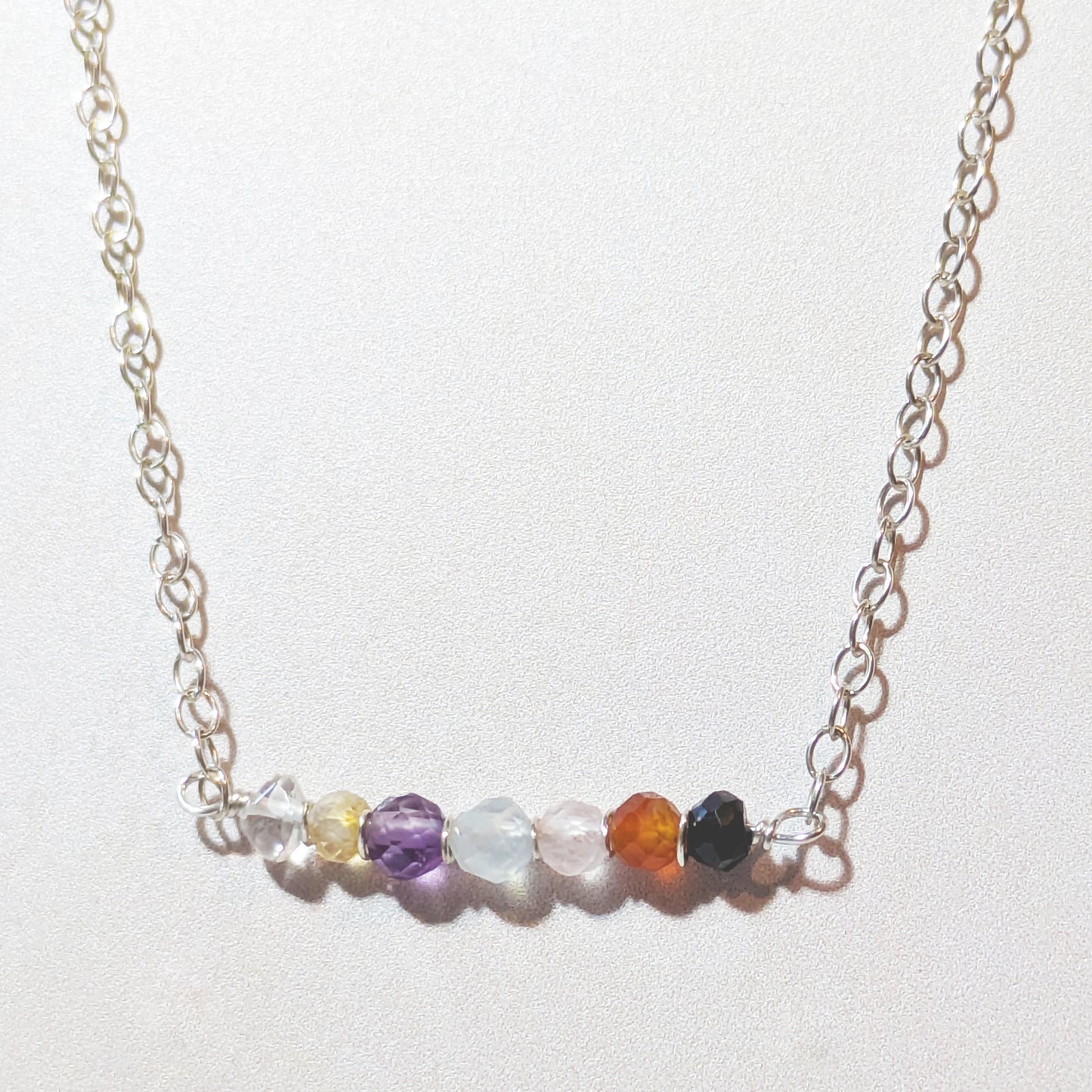 Seven Chakra Bar Necklace