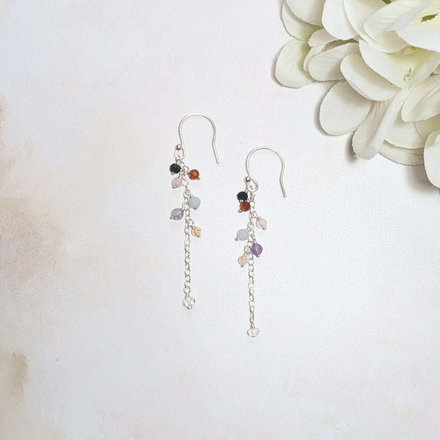 Seven Chakra Drop Earrings