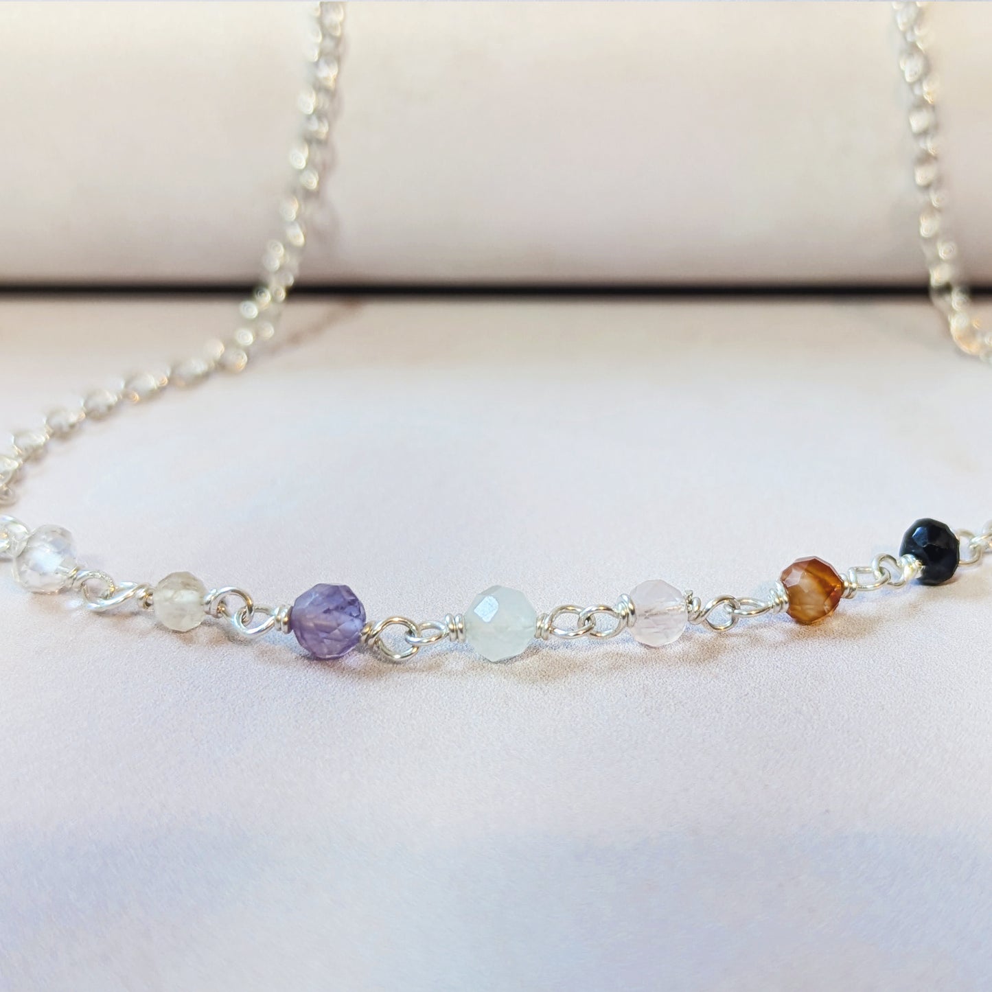 Seven Chakra Beaded Chain Necklace