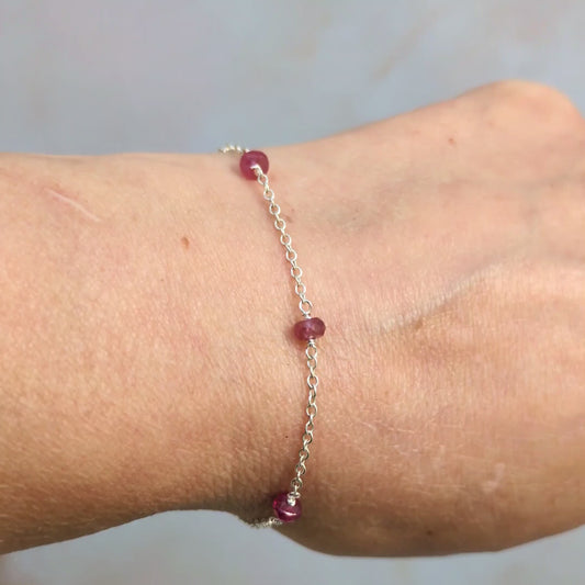 Personalised Birthstone Station Bracelet