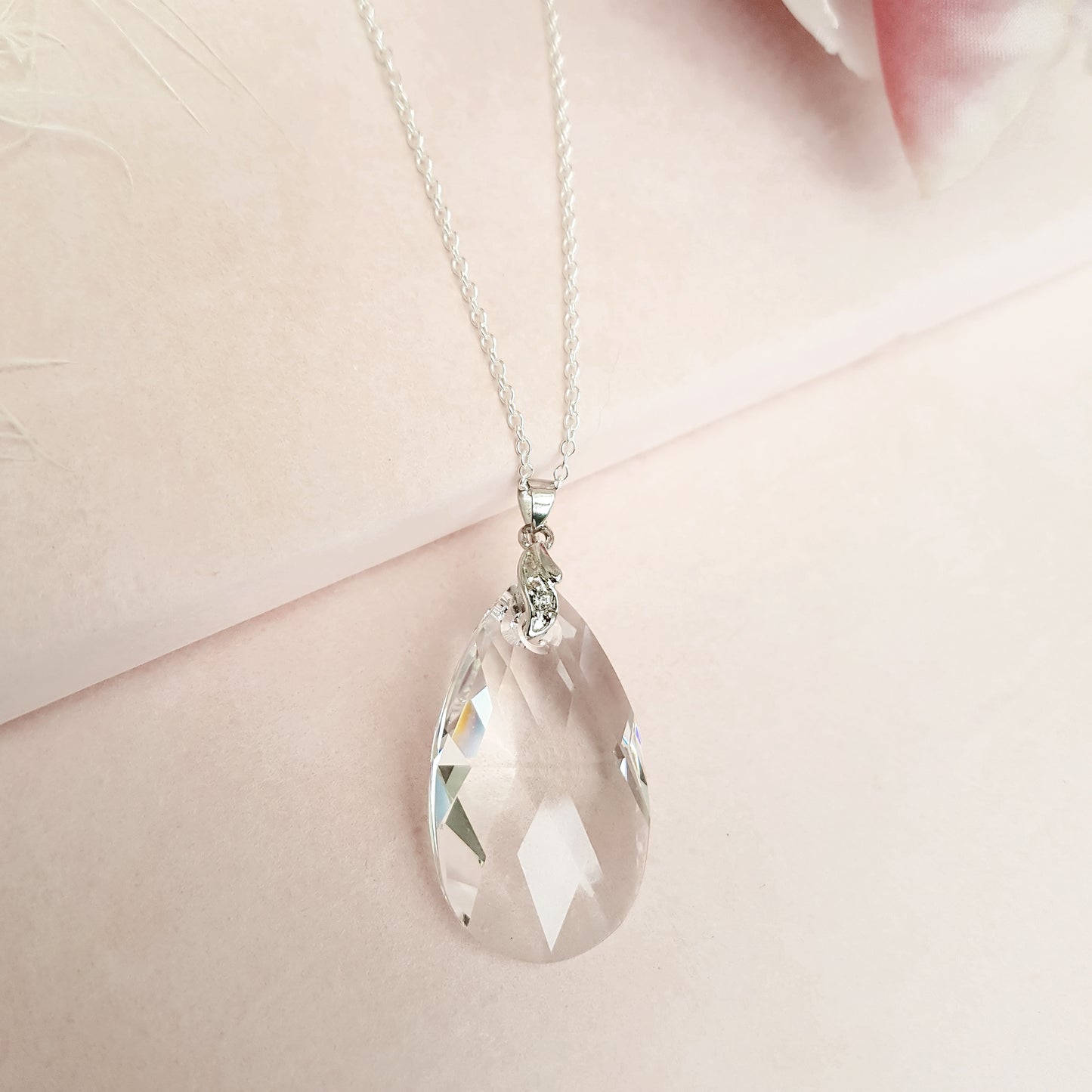 Dazzling Limited Edition Swarovski Crystal Teardrop Necklace
