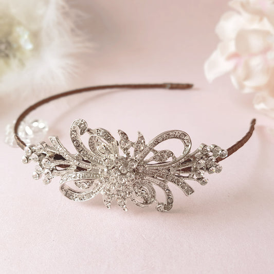 First Love Crystal Bow Bridal Headband