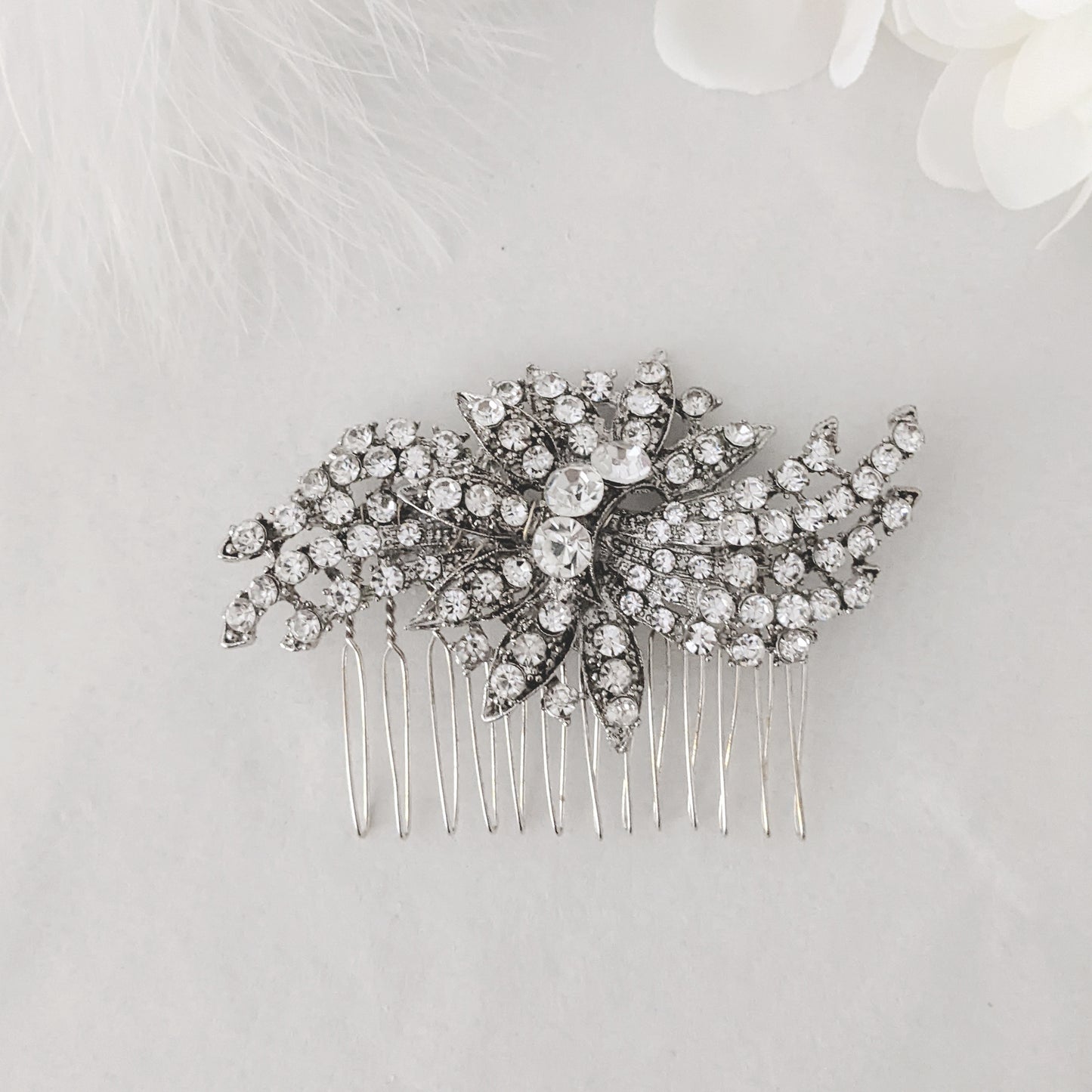 Jewel Crystal Starburst Bridal Hair Comb