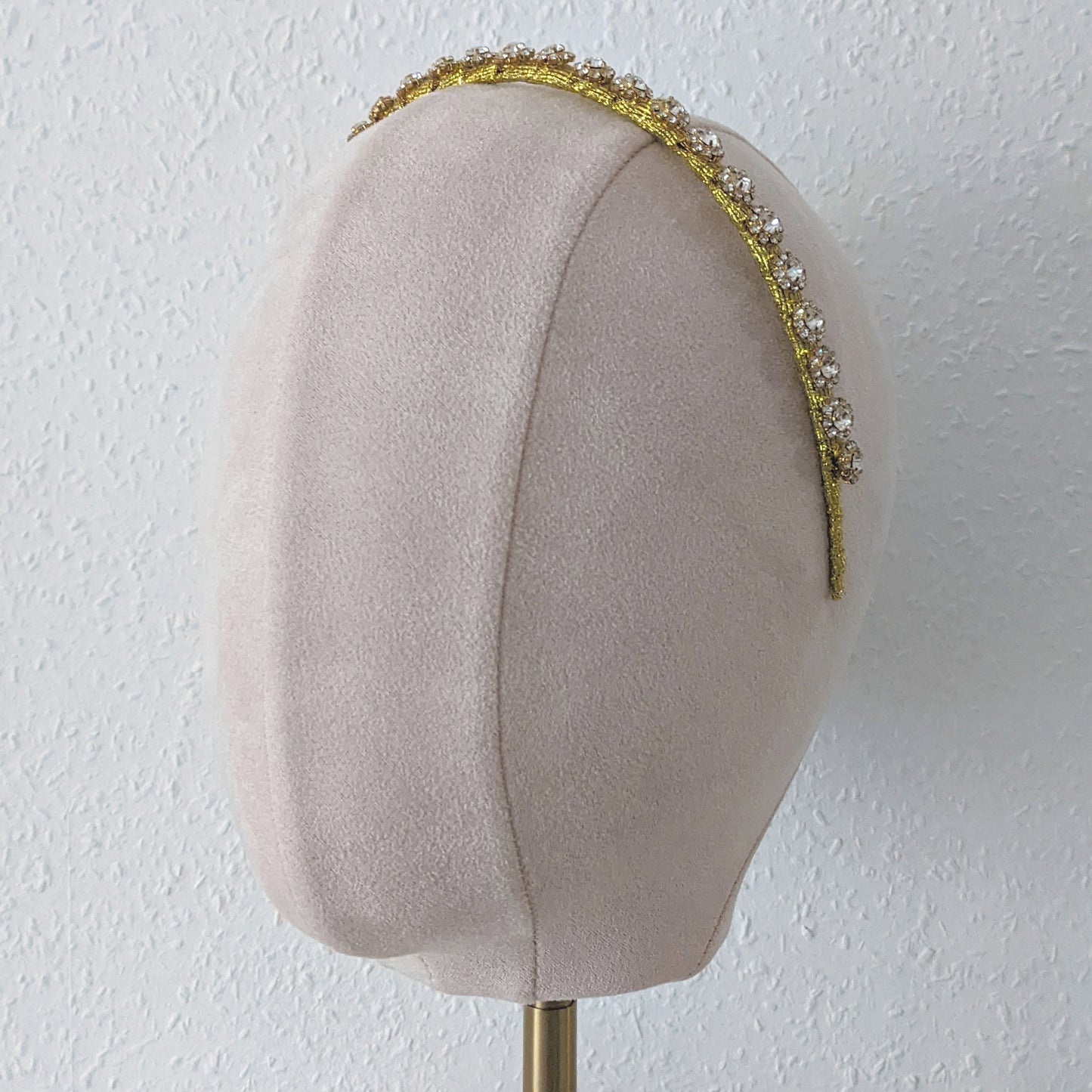 Joyful Gold Crystal Flower Headband