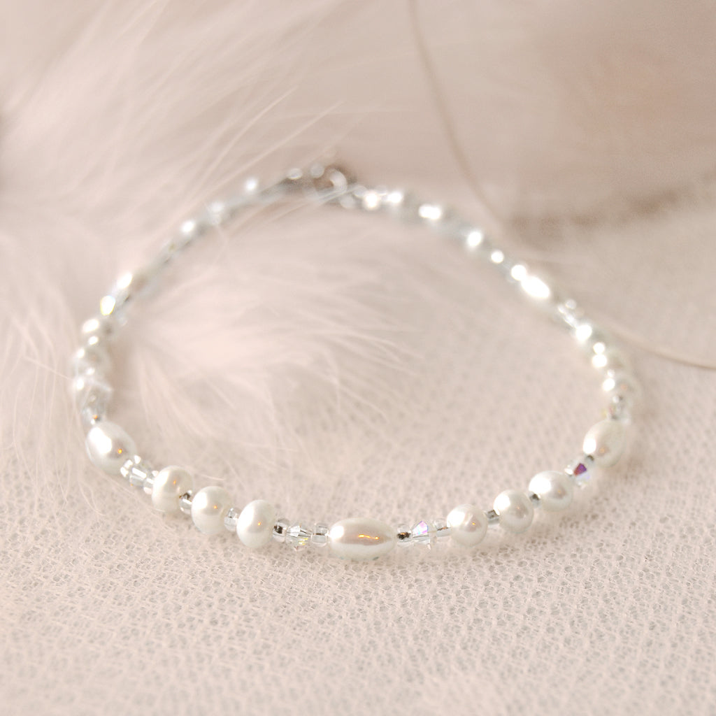 Kismet Pearl & Crystal Bridal Bracelet