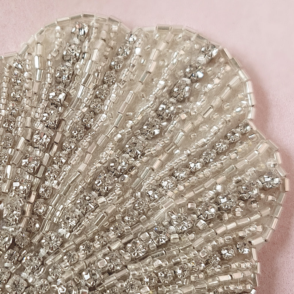 Lana Beaded Crystal Fan Bridal Hair Comb