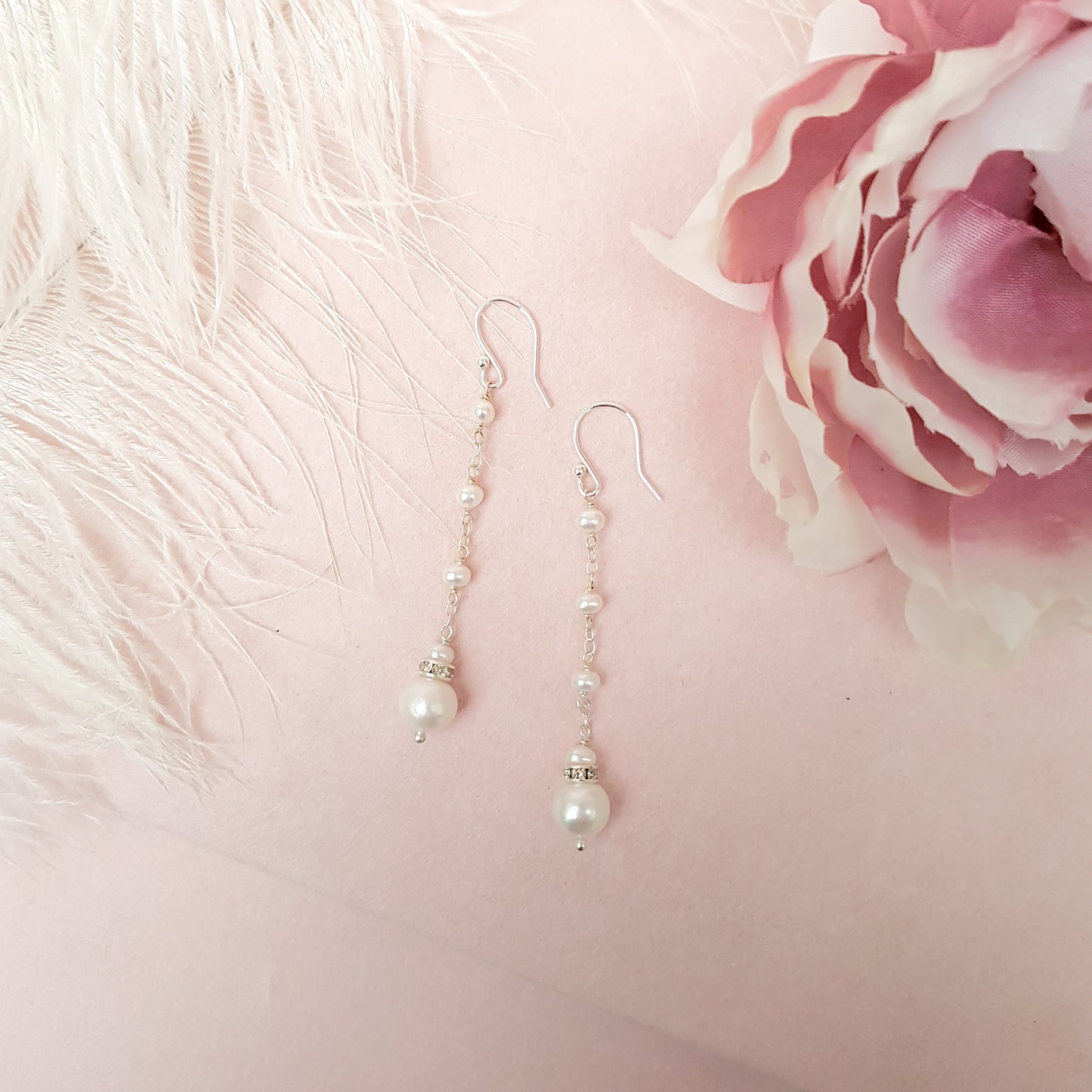 Sonnet Freshwater Pearl Drop Bridal Earrings